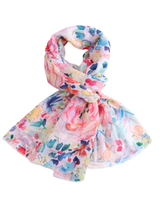 26007 Watercolour Flowers Scarf