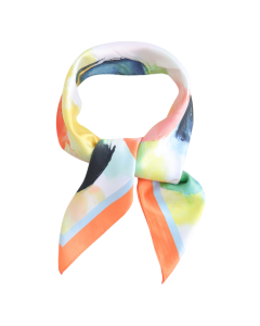 26044 Circles Square Scarf Orange