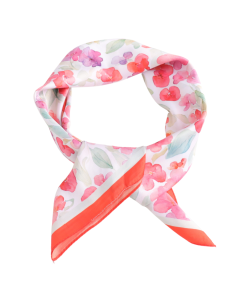 26047 Little Flowers Square Scarf Red