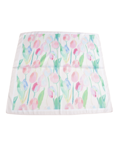 26049 Tulips Square Scarf Cream