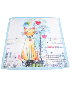 26050 Cute Cat Square Scarf