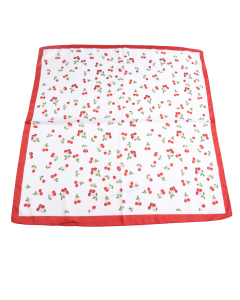 26051 Cherries Square Scarf Cream
