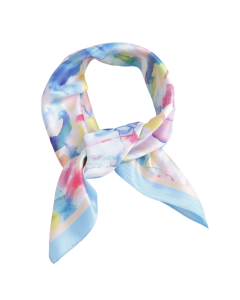 26058 Abstract Square Scarf Blue