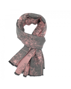 B011 Red Cuckoo Terry dandelions Scarf