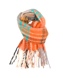 B032 Red Cuckoo Tartan Scarf