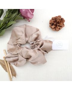 HA1011 Cream Sparkle Scrunchie