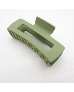 HC1041 Rectangle Matte Green Claw Clip