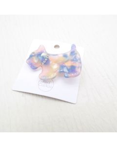HC1052 Dog Sparkle Blue Hair Clip