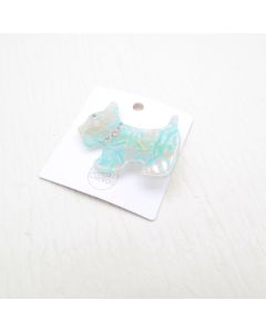 HC1054 Dog Sparkle Green Hair Clip