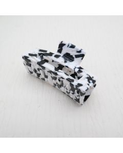 HC1064 Small White Black Claw Clip