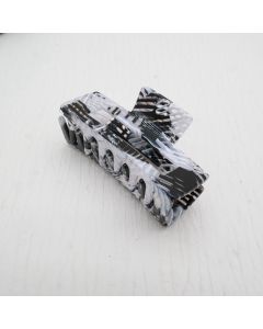HC1066 Small White Black Claw Clip