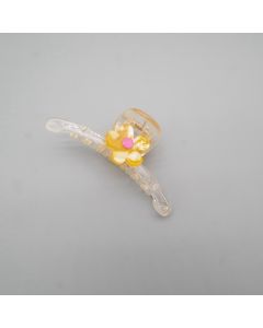 HC1103 Flower Yellow Hair Claw Clip