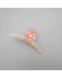 HC1104 Flower Pink Hair Claw Clip