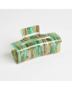 HC1217 Rectangle Green Hair Claw Clip