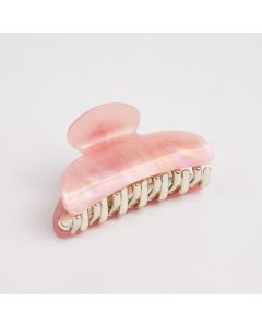 HC1219 Oval Pink  Hair Claw Clip