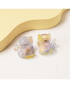 HC1281 Mini Hair Claws Pair Cat Yellow