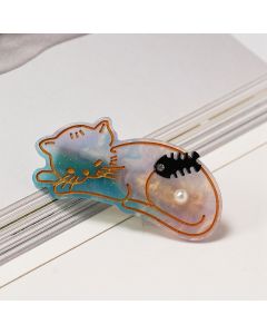 HC1325 Sleeping Cat Blue Puprle Clip