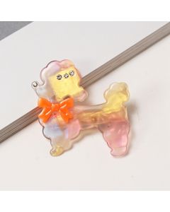 HC1328 Poodle Pink Hair Clip