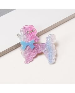 HC1330 Poodle Purple Hair Clip