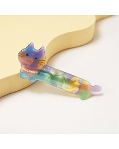 HC1346 Pretty Cat Purple Hair Clip