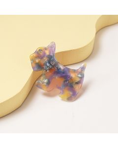 HC1351 Dog Blue Purple Hair Clip