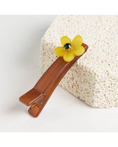 HC1378 Sparkle Yellow Brown Clip