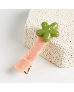 HC1388 Daisy Green Pink Hair Clip