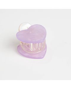 HC1392 Heart Purple Hair Claw Clip