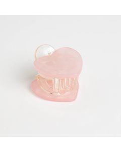 HC1393 Heart Pink Hair Claw Clip