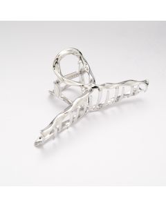 HC1447 Twist Silver Steel Hair Claw Clip