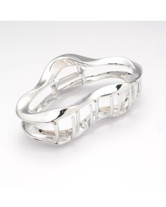 HC1449 Cloud Silver Steel Hair Claw Clip