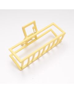 HC1454 Rectangle Steel Hair Claw Clip Yellow