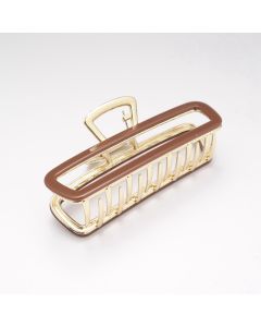 HC1460 Rectangle Hair Claw Clip Coffee