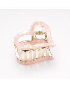 HC1468 Heart Hair Claw Clip Pink