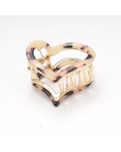 HC1469 Heart Hair Claw Clip Tortoiseshell