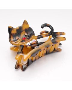 HC1481 Cat Hair Claw Clip Brown Tortoiseshell