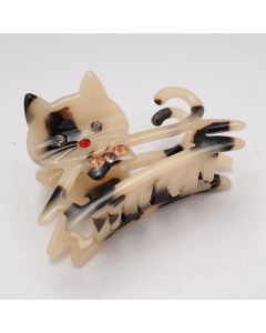 HC1483 Cat Hair Claw Clip Cream Tortoiseshell