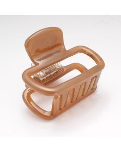 HC1487 Rectangle Hair Claw Clip Brown