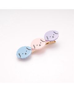 HC1517 Dog Faces Hair Clip Blue/Pink