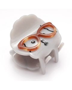 HC1548 Dog Face Hair Claw Clip Grey