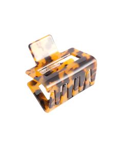 HC1705 Mini Square Hair Claw Brown Tortoiseshell