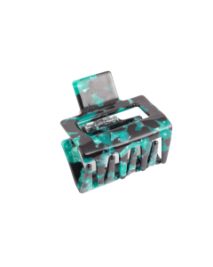HC1709 Mini Square Hair Claw Clip Dark Green