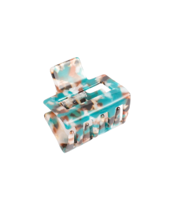 HC1711 Mini Square Hair Claw Blue Brown