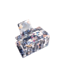 HC1714 Mini Square Hair Claw Clip Blue White