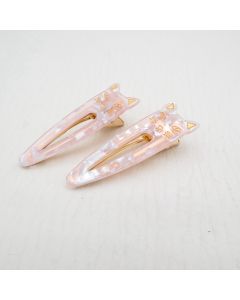 HD1009 Cat Hair Clips Twin Pack Pink