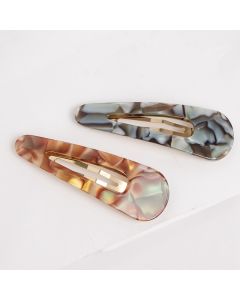 HD1020 Silver Beige Hair Clips Pack Of 2