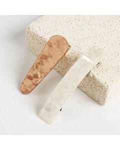 HD1023 Cream Beige Hair Clips Pack Of 2