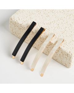 HD1042 Black Cream Hair Clips Pack Of 4