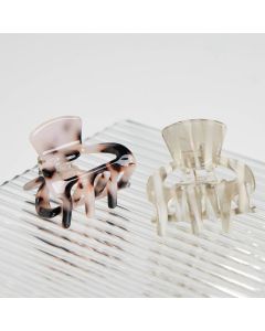 HD1078 Silver Grey Claw Clips Pack Of 2