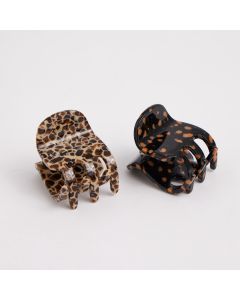 HH0772 Giraffe Leopard Spots Hair Claws Pack Of Two